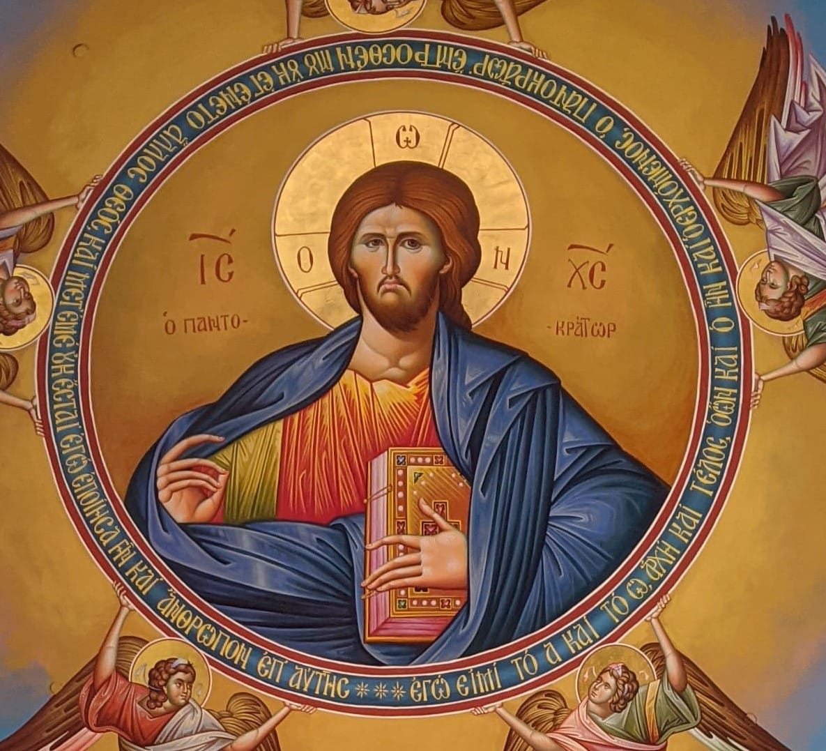 Icon of Christ Pantocrator in the Church of the Holy Sepulcher in Jerusalem