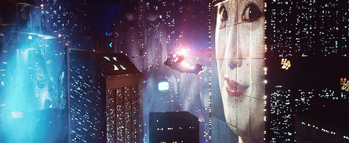 The famous shot of futuristic LA in Blade Runner.