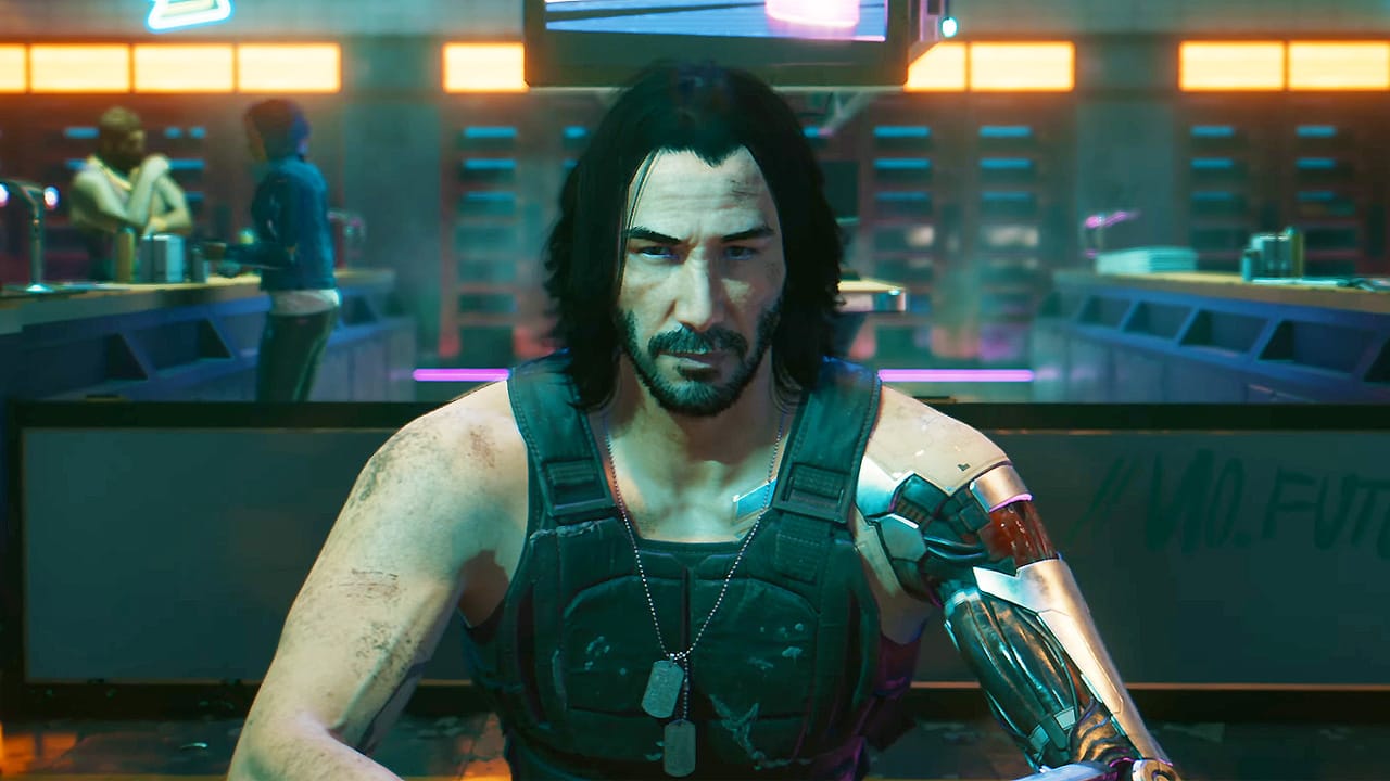 Johnny Silverhand, played by Keanu Reeves.